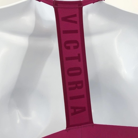 Victoria's Secret Women's Push Up Bra Size 32C Berry Purple T Back Front Close - Picture 7 of 10